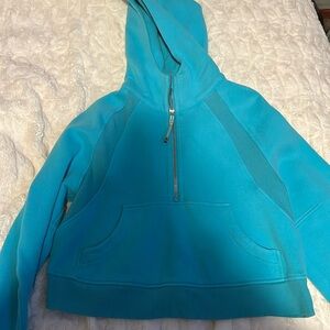 Blue lululemon scuba oversized half zip hoodie
